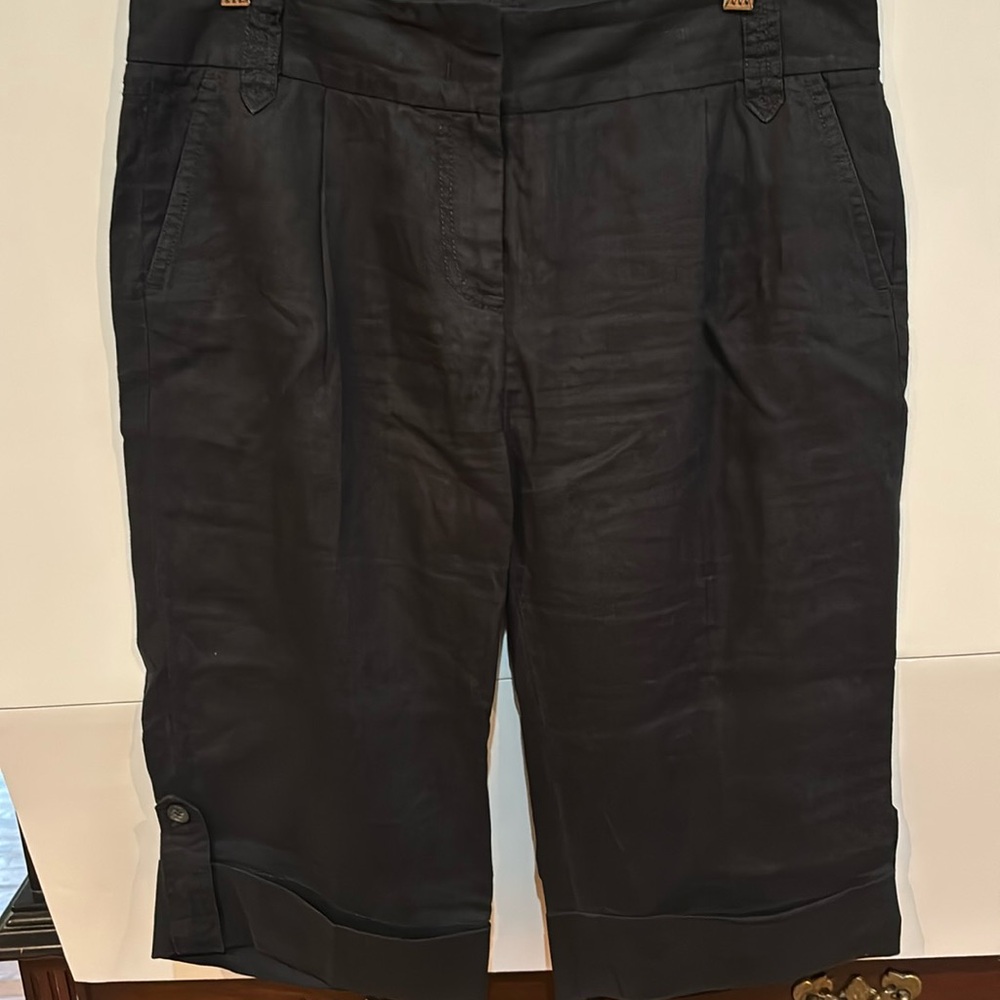 J Crew Black Linen Shorts. Ladies Size 6